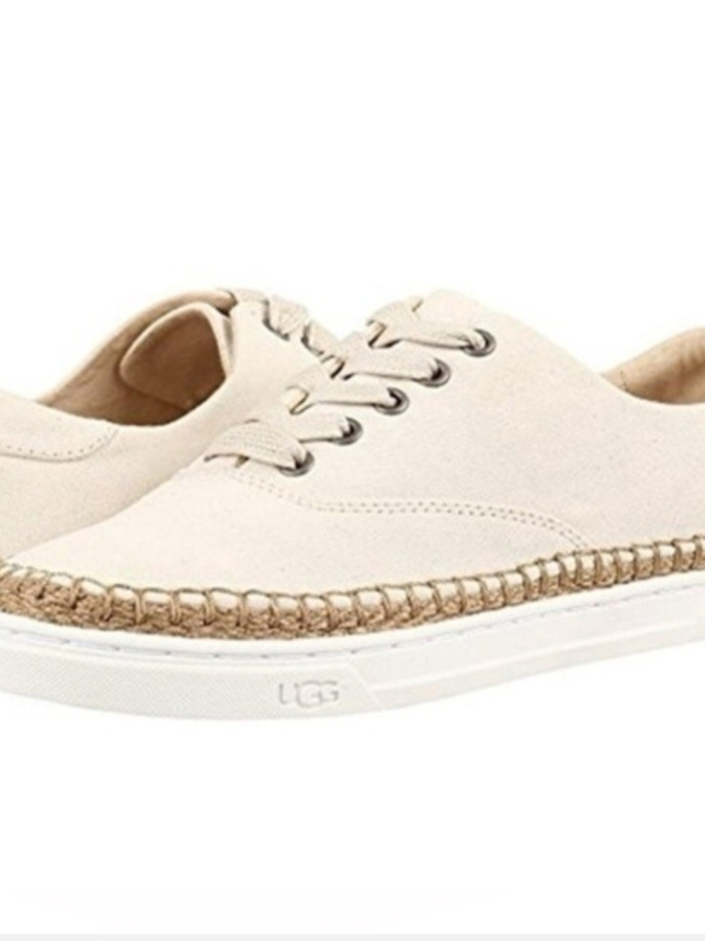 UGG Eyan II Women's Cream Espadrille Lace-Up Sneakers. Size 9.5